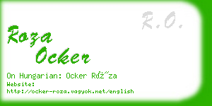 roza ocker business card